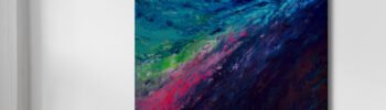 Tidal Dreams. Original abstract art painting on canvas, small art, resin art, uk art for sale, close up 5a